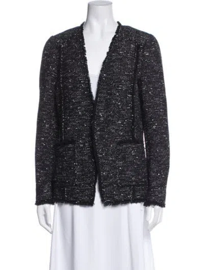 Pre-owned Rebecca Taylor Tweed Pattern Blazer In Multi