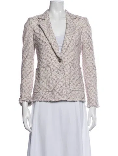 Pre-owned Rebecca Taylor Tweed Pattern Blazer In Multicolor