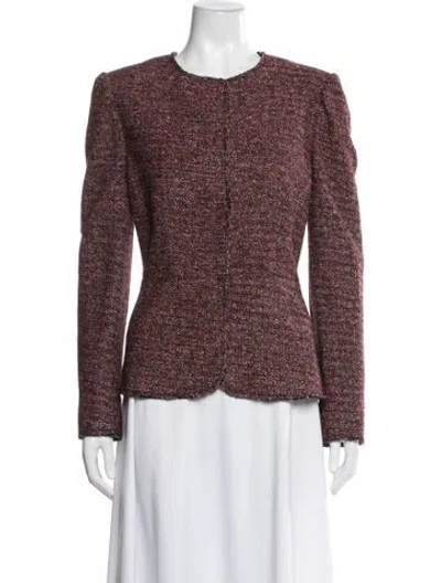 Pre-owned Rebecca Taylor Tweed Pattern Blazer In Multicolor