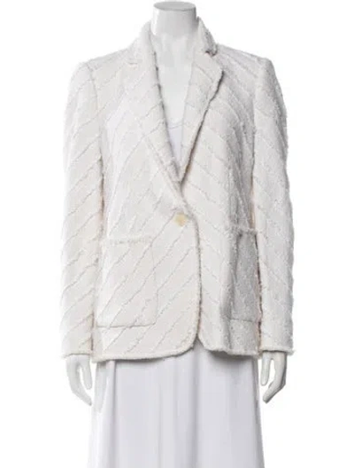Pre-owned Rebecca Taylor Tweed Pattern Blazer In Neutrals