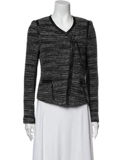 Pre-owned Rebecca Taylor Tweed Pattern Evening Jacket In Gray