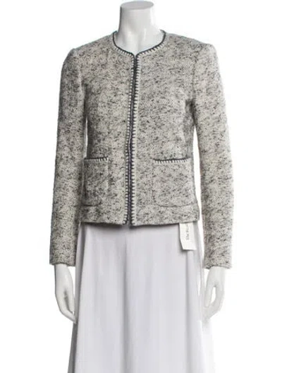 Pre-owned Rebecca Taylor Tweed Pattern Evening Jacket In Gray