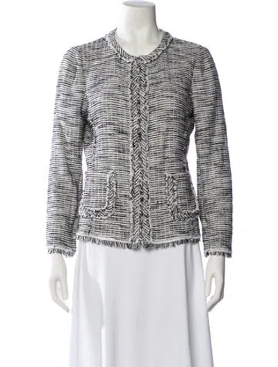 Pre-owned Rebecca Taylor Tweed Pattern Evening Jacket In Neutral