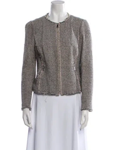 Pre-owned Rebecca Taylor Tweed Pattern Evening Jacket In Pink
