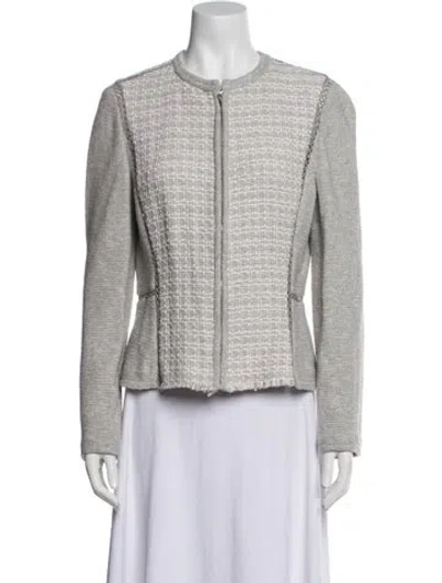 Pre-owned Rebecca Taylor Tweed Pattern Evening Jacket W/ Tags In Gray