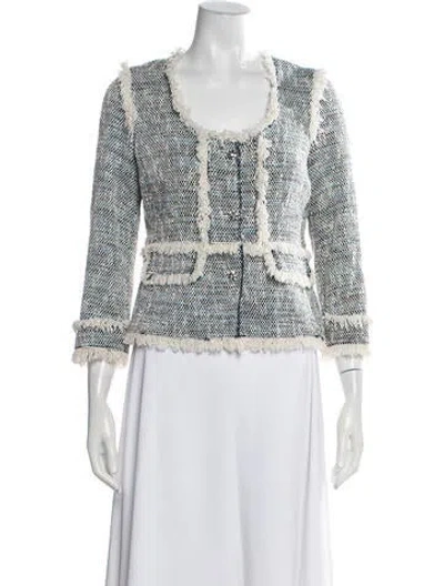 Pre-owned Rebecca Taylor Tweed Pattern Jacket In Multicolor