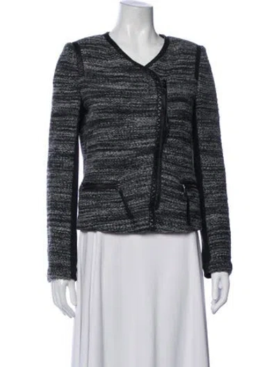 Pre-owned Rebecca Taylor Tweed Pattern Jacket In Multicolor
