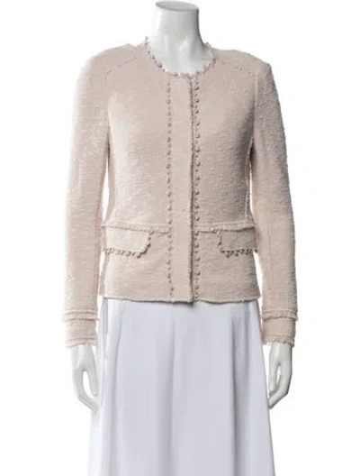 Pre-owned Rebecca Taylor Tweed Pattern Jacket In Neutrals