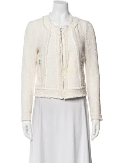 Pre-owned Rebecca Taylor Tweed Pattern Jacket In Neutrals