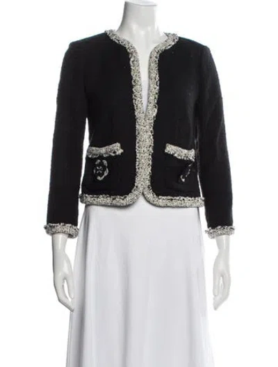 Pre-owned Rebecca Taylor Tweed Pattern Jacket W/ Tags In Black