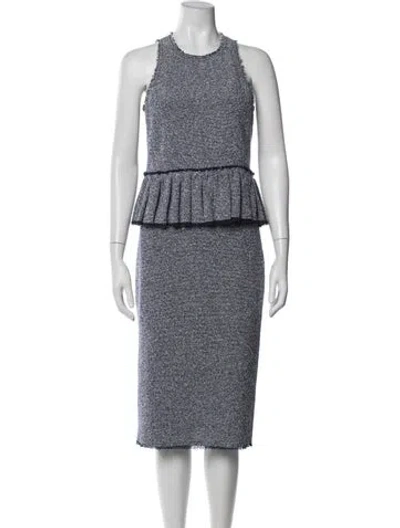 Pre-owned Rebecca Taylor Tweed Pattern Skirt Set In Multi