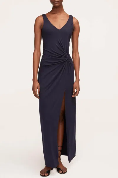 Rebecca Taylor Twist Modal Front Dress In Blue