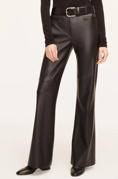 Rebecca Taylor Vegan Leather Trousers In Black