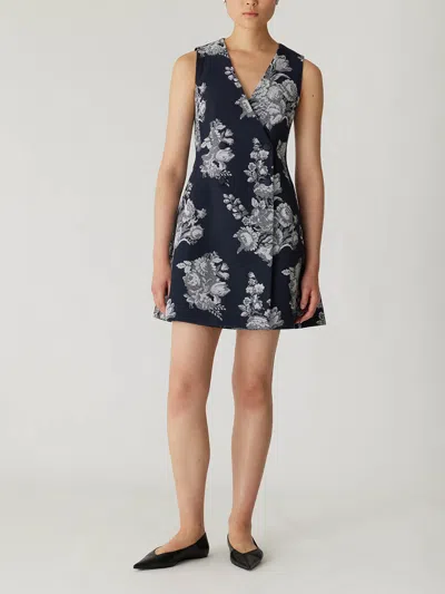 Rebecca Taylor Venice Toile Jacquard Double Breasted Mini Dress