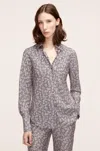 Rebecca Taylor Violet Fleur Silk Blouse