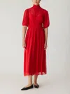Rebecca Taylor Viscose Chiffon Smocked Waist Dress