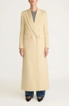 Rebecca Taylor Viscose Slub Blazer Coat In Straw
