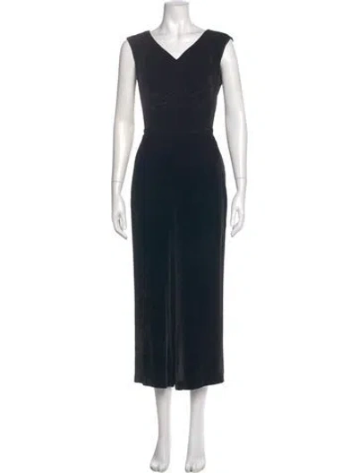 Pre-owned Rebecca Taylor V-neck Jumpsuit In Black