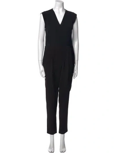 Pre-owned Rebecca Taylor V-neck Jumpsuit In Black