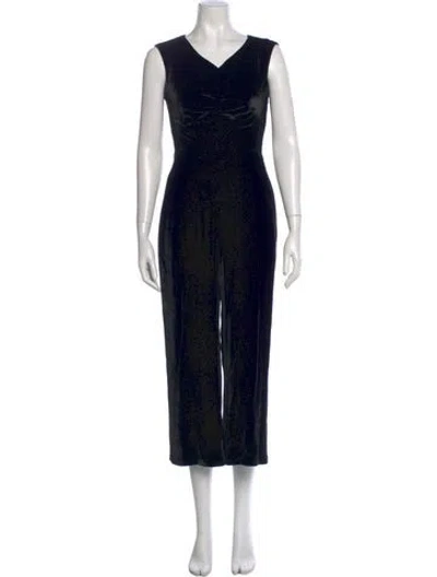 Pre-owned Rebecca Taylor V-neck Jumpsuit In Black