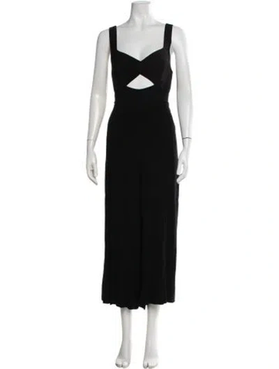 Pre-owned Rebecca Taylor V-neck Jumpsuit In Black