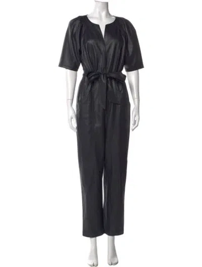 Pre-owned Rebecca Taylor V-neck Jumpsuit In Black