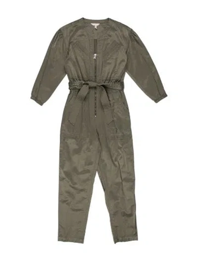 Pre-owned Rebecca Taylor V-neck Jumpsuit In Gray