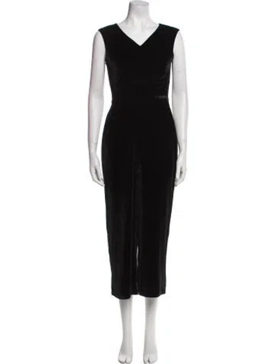 Pre-owned Rebecca Taylor V-neck Jumpsuit W/ Tags In Black