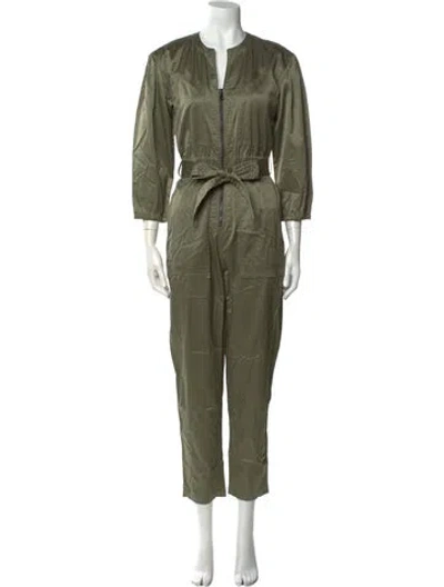 Pre-owned Rebecca Taylor V-neck Jumpsuit W/ Tags In Green