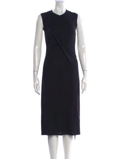 Pre-owned Rebecca Taylor V-neck Knee-length Dress In Black