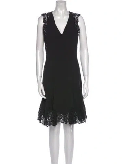 Pre-owned Rebecca Taylor V-neck Knee-length Dress In Blue