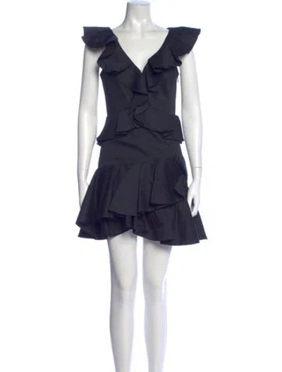 Pre-owned Rebecca Taylor V-neck Mini Dress W/ Tags In Blue