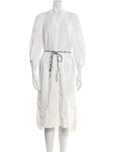 Pre-owned Rebecca Taylor V-neck Romper In White