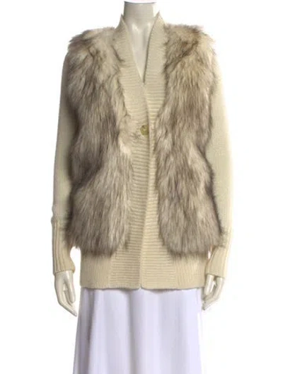 Pre-owned Rebecca Taylor V-neck Sweater In Neutral