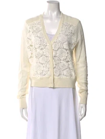 Pre-owned Rebecca Taylor V-neck Sweater In Neutral