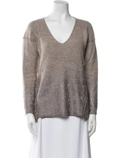 Pre-owned Rebecca Taylor V-neck Sweater In Neutral