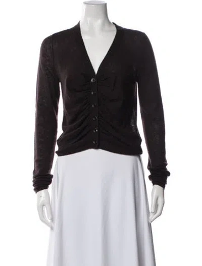 Pre-owned Rebecca Taylor V-neck Sweater In Purple