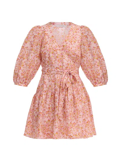 Rebecca Taylor Bellamy Silk Mini Dress In Multi