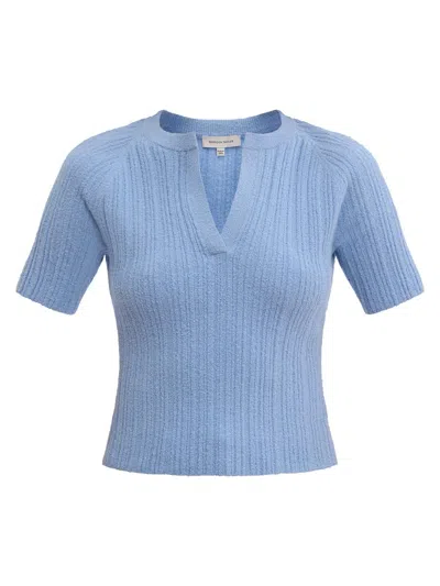 Rebecca Taylor Boucle Knit Sweater In Blue