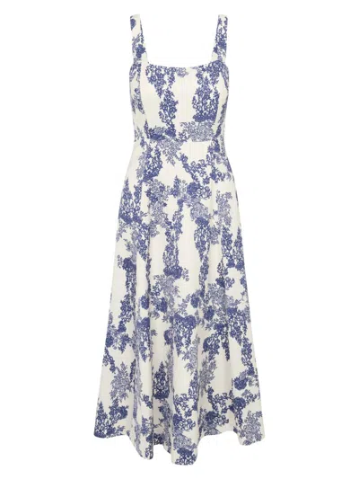 Rebecca Taylor Women's Lena Shine Toile Midi-dress In Multi