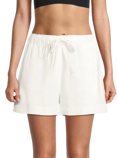 Rebecca Taylor Linen Pajama Shorts In White