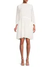 Rebecca Taylor Women's Swiss Dot Mini A Line Dress In White