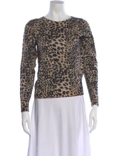 Pre-owned Rebecca Taylor Wool Animal Print Sweater In Multi