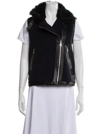 Pre-owned Rebecca Taylor Wool Biker Jacket In Blue