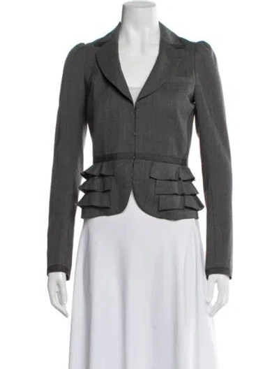 Pre-owned Rebecca Taylor Wool Blazer In Gray