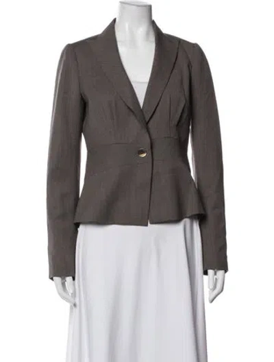 Pre-owned Rebecca Taylor Wool Blazer In Grey
