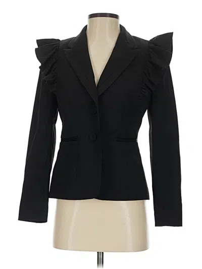 Pre-owned Rebecca Taylor Wool Blazer Jacket In Black