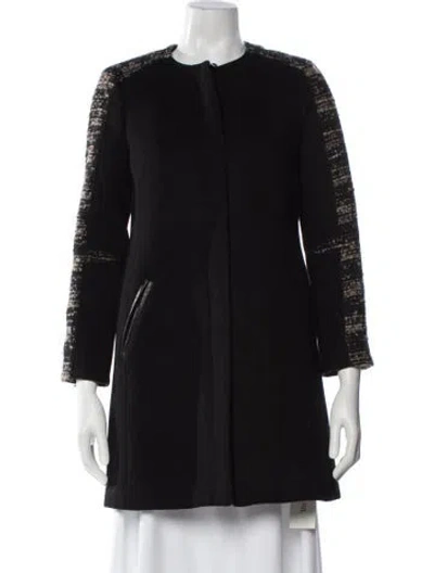Pre-owned Rebecca Taylor Wool Coat In Black