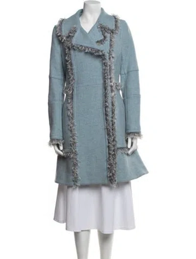 Pre-owned Rebecca Taylor Wool Coat In Blue