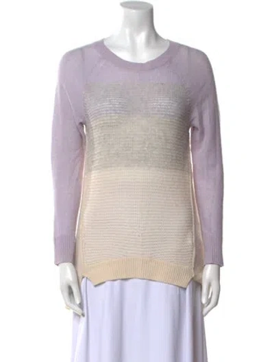 Pre-owned Rebecca Taylor Wool Colorblock Pattern Sweater In Neutral